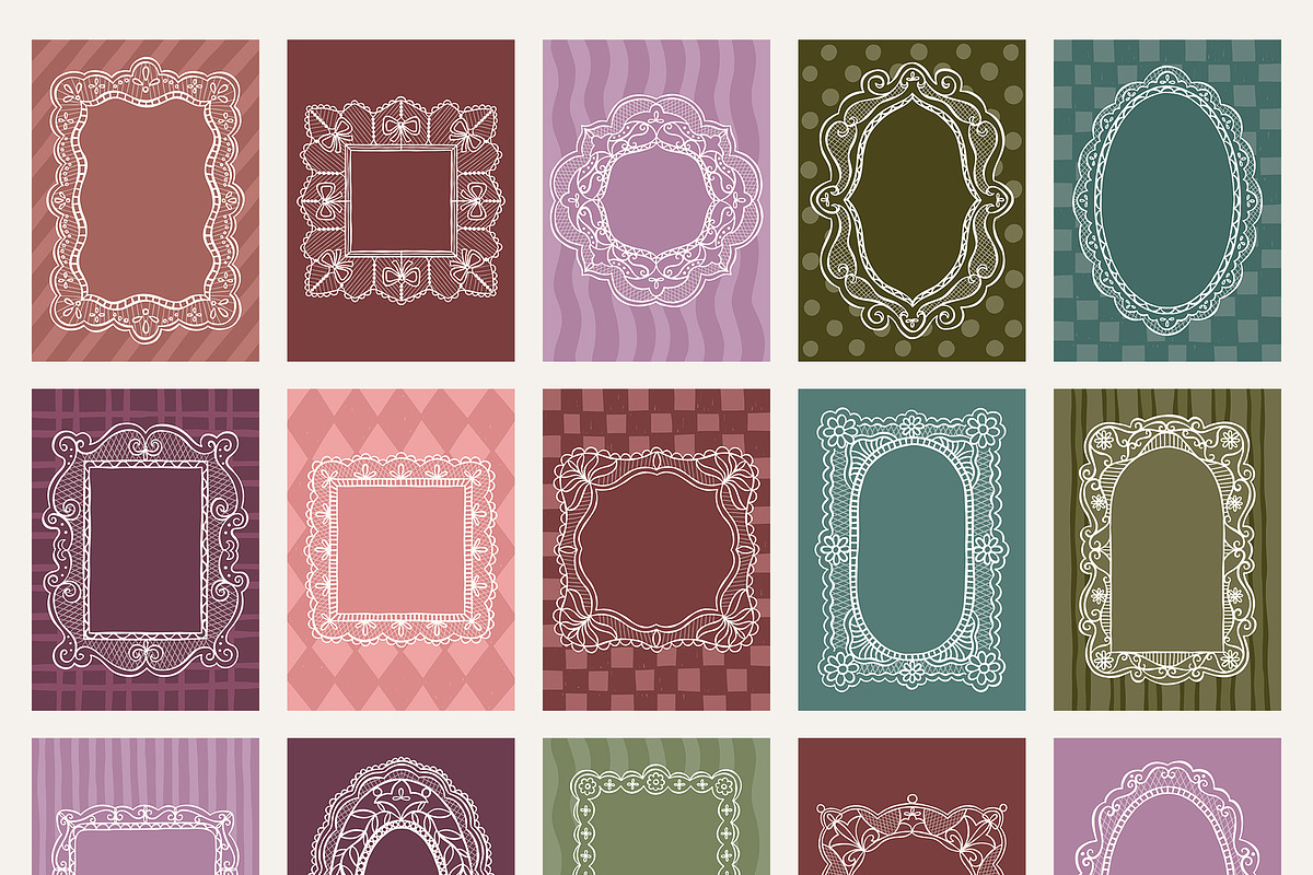 Hand Drawn Vector Lace Frames, an Object Graphic by ArtFM (Photo 4 of 10)