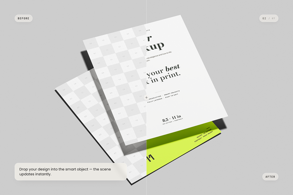 US Letter Flyer Mockup, an Advertising Mockup by Toasin Studio (Photo 2 of 7)