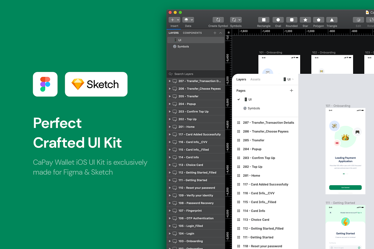 CaPay Wallet iOS UI Kit, an UI Kit Template by CaDesign (Photo 4 of 7)