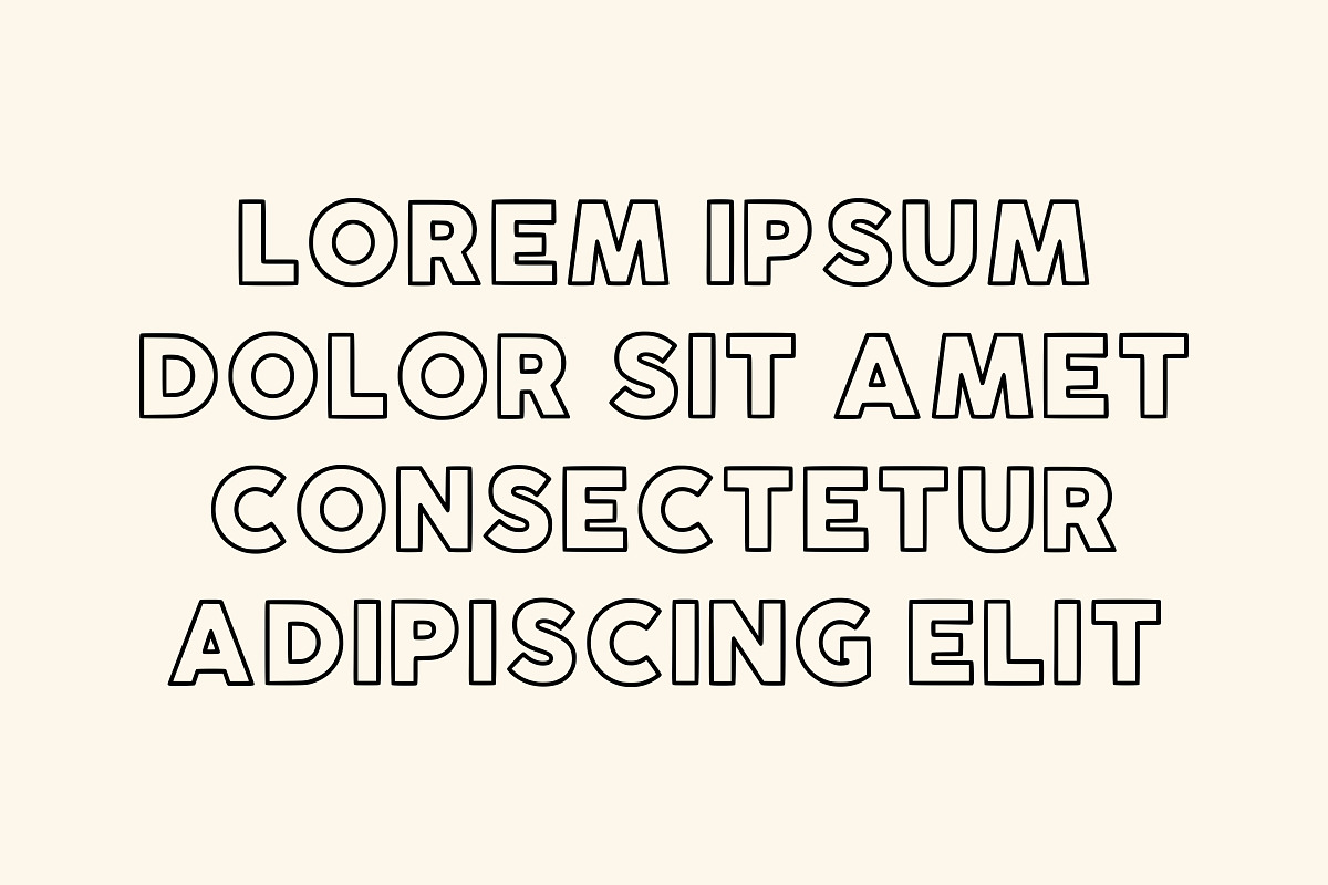 Notes Outline Font, a Sans Serif Font by Limited.studio (Photo 4 of 5)
