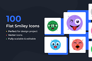 Flat Smiley Vectors, an Emoji Icon by Brickclay (Thumbnail 2 of 8)