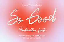 So Good Handwritten Font Duo