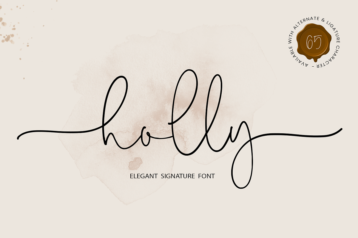 Holly - Christmas Font, a Handwritten Font by Mozatype (Photo 1 of 8)