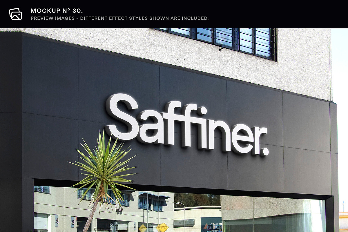 30 Signs & Facade Logo Mockups - V3, an Advertising Mockup by Asylab (Photo 37 of 38)
