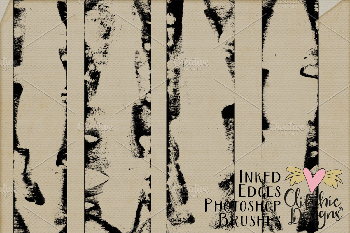 Inked Edge Photoshop Brushes preview 6