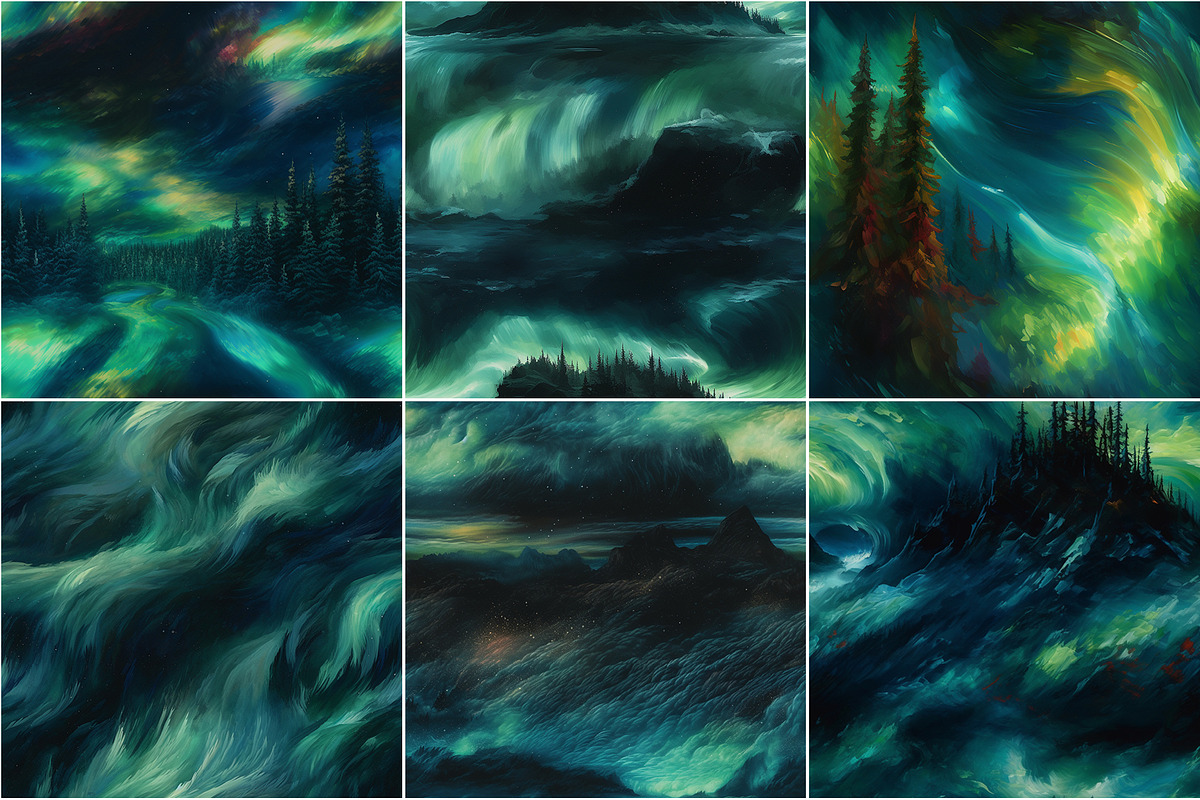 Aurora - Seamless Northern Light Art, a Pattern Graphic by Pixel Perfect Patterns (Photo 10 of 12)