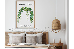 27 Watercolor Arch Green Leaves PNG