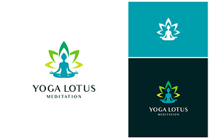 Yoga Zen Meditation Lotus Logo, a Branding & Logo Template by ika trisiana