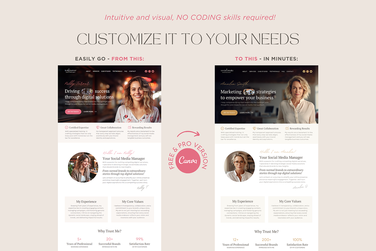 Social Media Manager Website, a Landing Page Template by vectorocean (Photo 3 of 11)