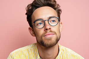 Confident young man with glasses, a Person Photo by MistyDay