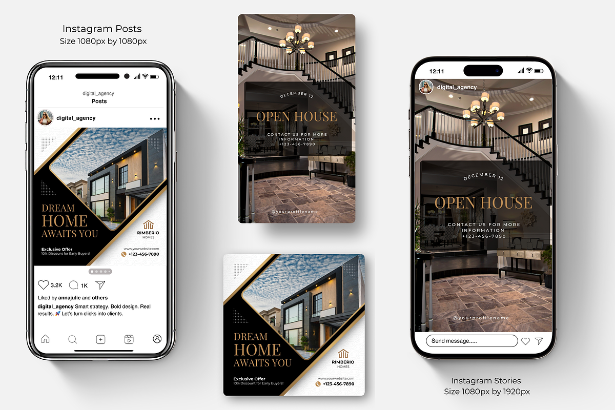 Luxury Real Estate templates, a Social Media Template by nwdigitalstore (Photo 11 of 11)