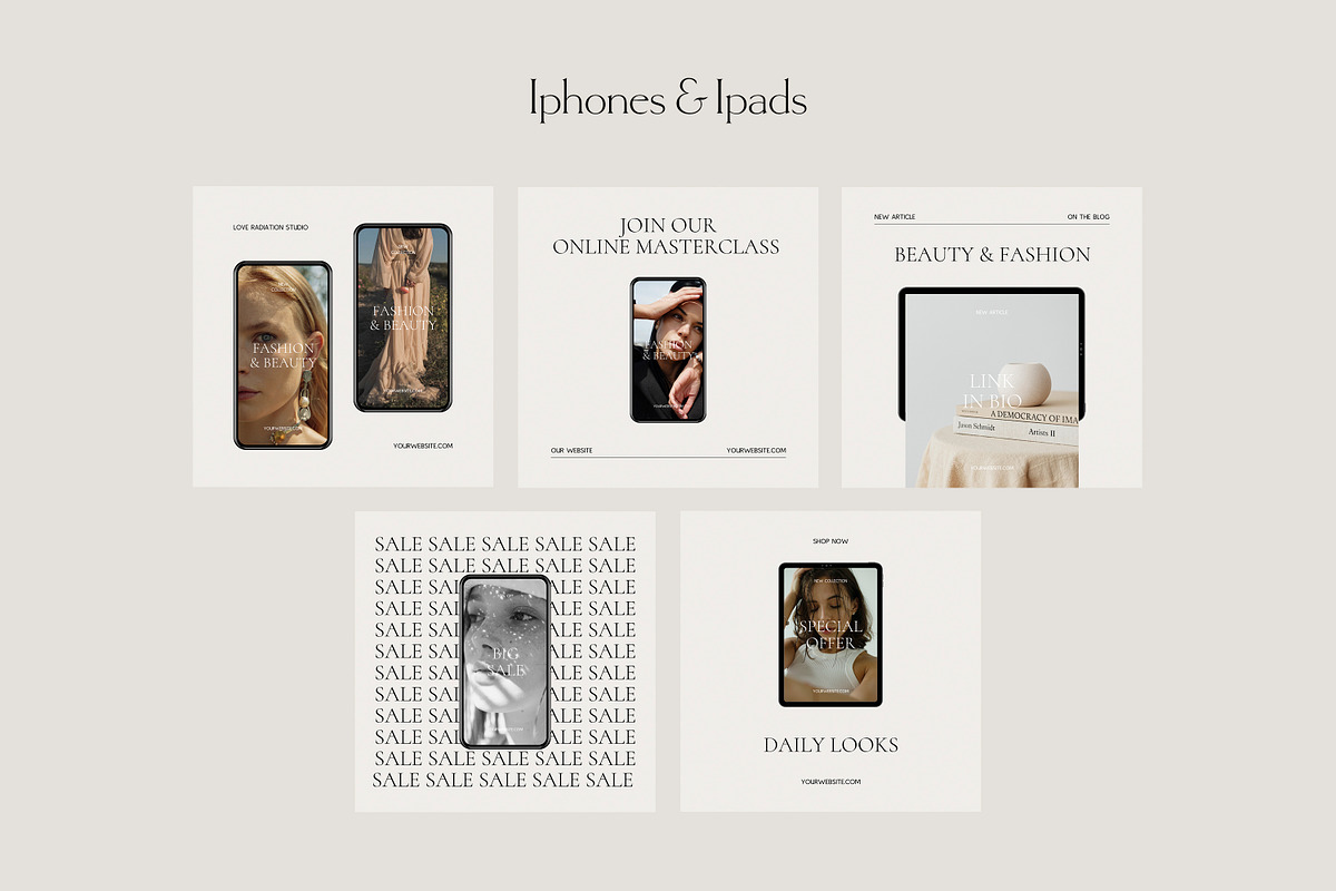 CANVA PS Instagram Posts Templates, a Social Media Template by Love Radiation Studio (Photo 7 of 22)