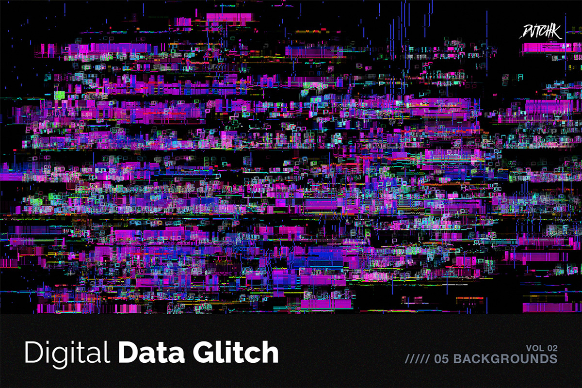 Digital Data Glitch V02, a Background Graphic by dvtchk (Photo 6 of 6)