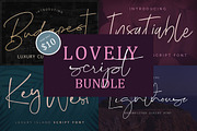 Lovely Script Bundle, a Script Font by Digital Hustler (Thumbnail 1 of 33)