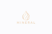 A Gold Water Drop Logo Mineral Brand, a Branding & Logo Template by Signatoro (Thumbnail 1 of 2)