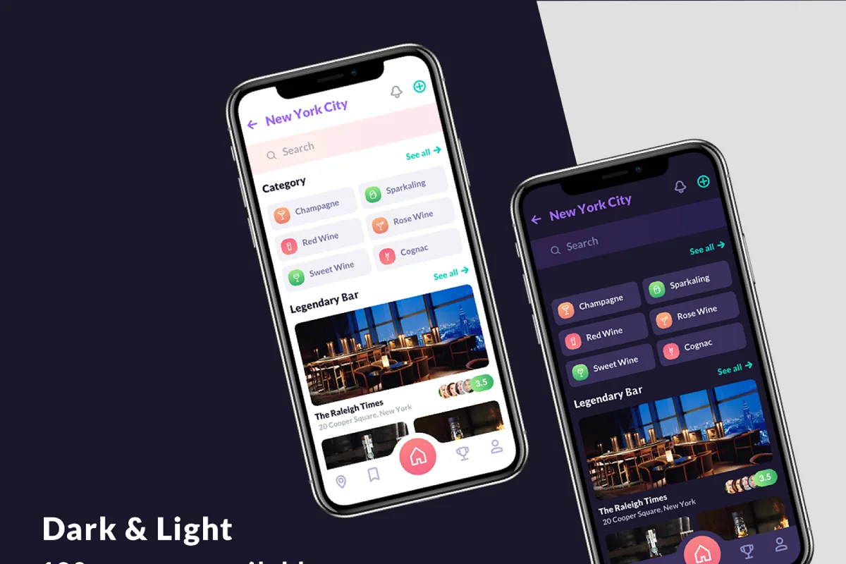 Cabar - Restaurants & Bar App UI Kit, an App Template by Capi Product (Photo 3 of 8)