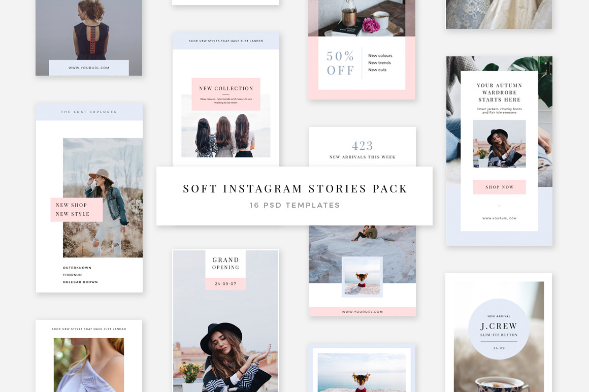 Soft Instagram Stories Pack, a Social Media Template by Swiss_cube