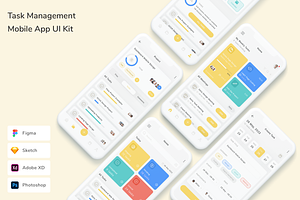 Task Management Mobile App UI Kit, an UI Kit Template by Betush
