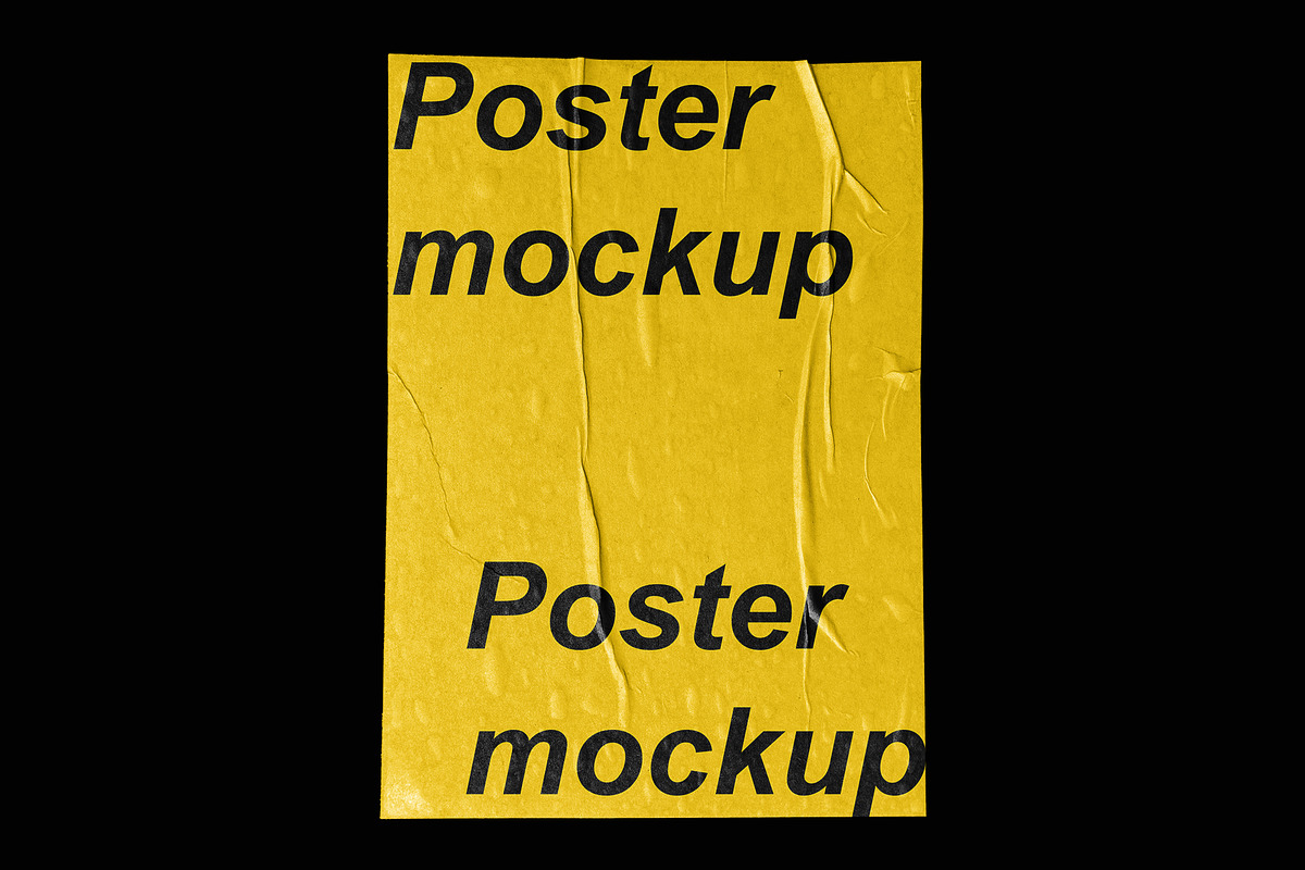 POST - Poster Wrinkle Mockup, a Texture Graphic by Bolderaja1 Studio (Photo 2 of 10)