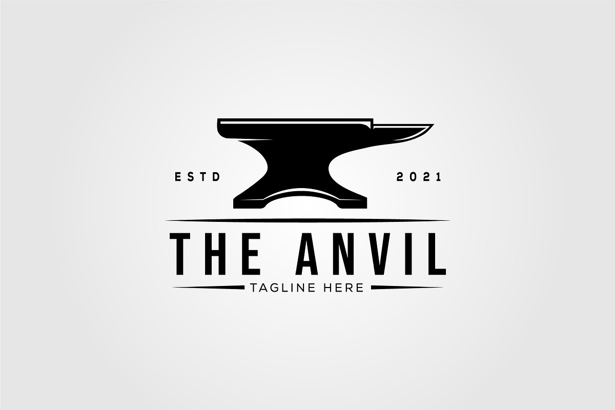 anvil blacksmith vintage logo, an Object Illustration by Rizkaarishandy_shop