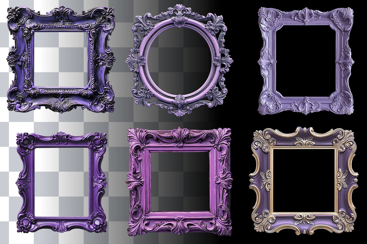 29 Colorful Ornate Frame PNGs, a Decorative Illustration by Loony Dream Designs (Photo 4 of 7)