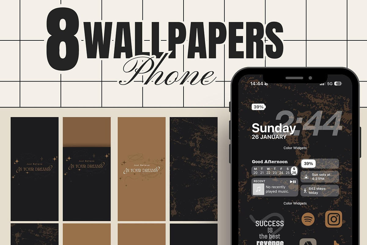 Business iOS Wallpaper Icon Pack, a Background Graphic by BeeRubby (Photo 6 of 10)