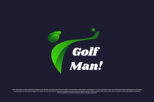 Golf Player Logo Design Illustration, a Branding & Logo Template by Morvana Crew