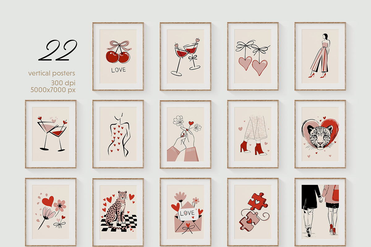 Game of Love romantic posters, a Background Graphic by MixedArt (Photo 10 of 11)