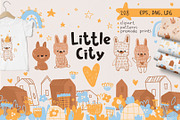 Little city. Cute bunny, an Animal Illustration by tata_ota (Thumbnail 1 of 12)