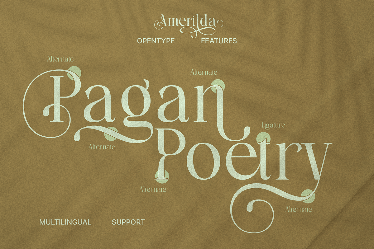 Amerilda – Elegant Luxury Serif Font, a Serif Font by Pixesia Studio (Photo 9 of 10)