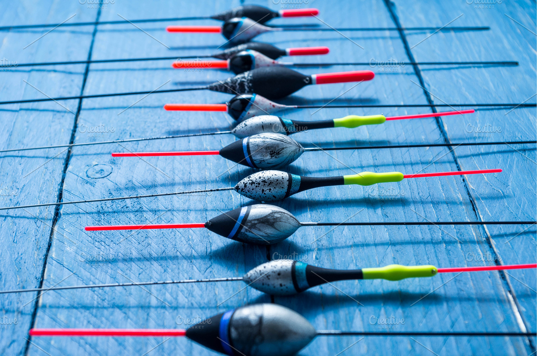 The floats are laid out in one row, a Sports & Recreation Photo by Stockphoto by vzwer