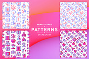 Heart Attack Patterns Collection, a Pattern Graphic by Alex Blogoodf (Thumbnail 5 of 9)