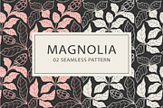 Hand-Drawn Magnolia. Linocut set, a Background Graphic by Lettering_Logo (Thumbnail 7 of 17)