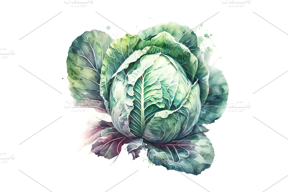Vegetables Watercolor Illustration, a Food Illustration by Graxaim Mock-up (Photo 3 of 6)