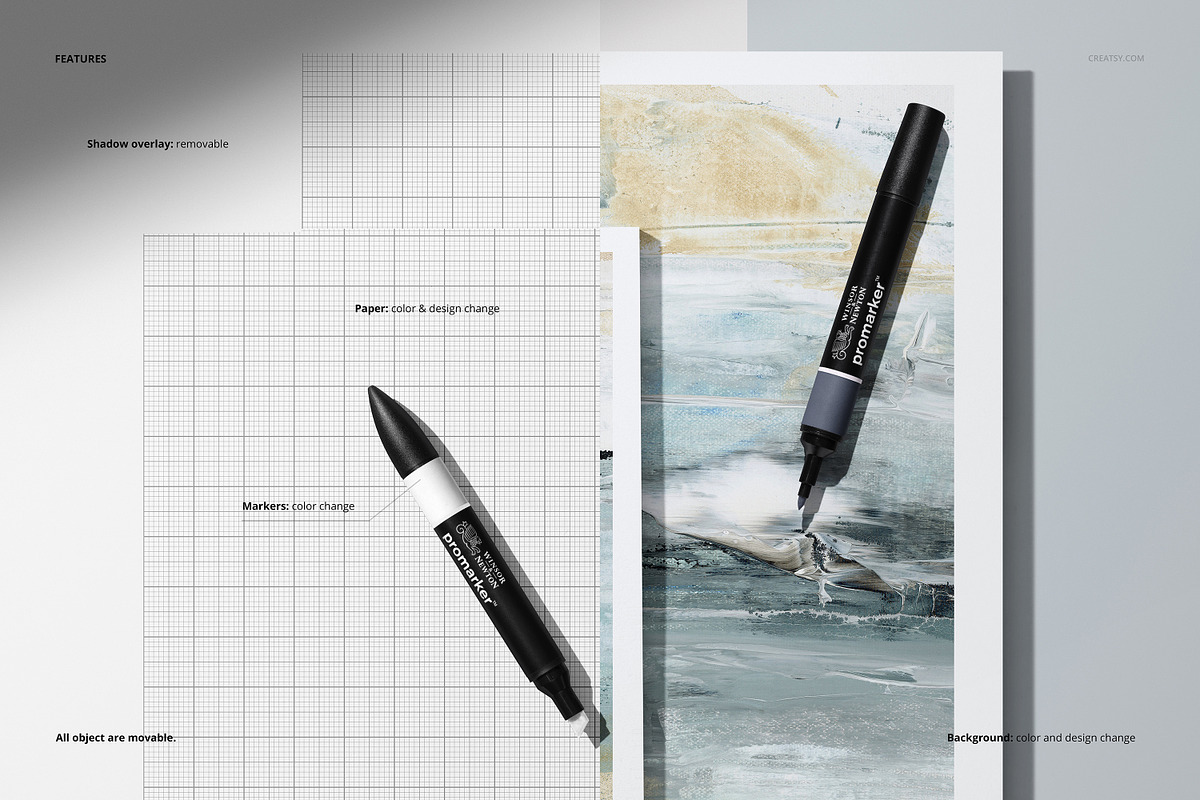 Colored Pencils & Paper Pads Mockup, a Pens & Pencil Mockup by creatsy5 (Photo 3 of 6)