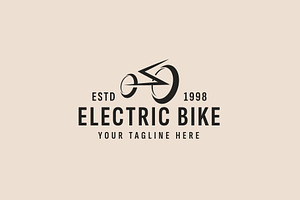 Electric bike logo illustration, a Branding & Logo Template by Dyn Studio