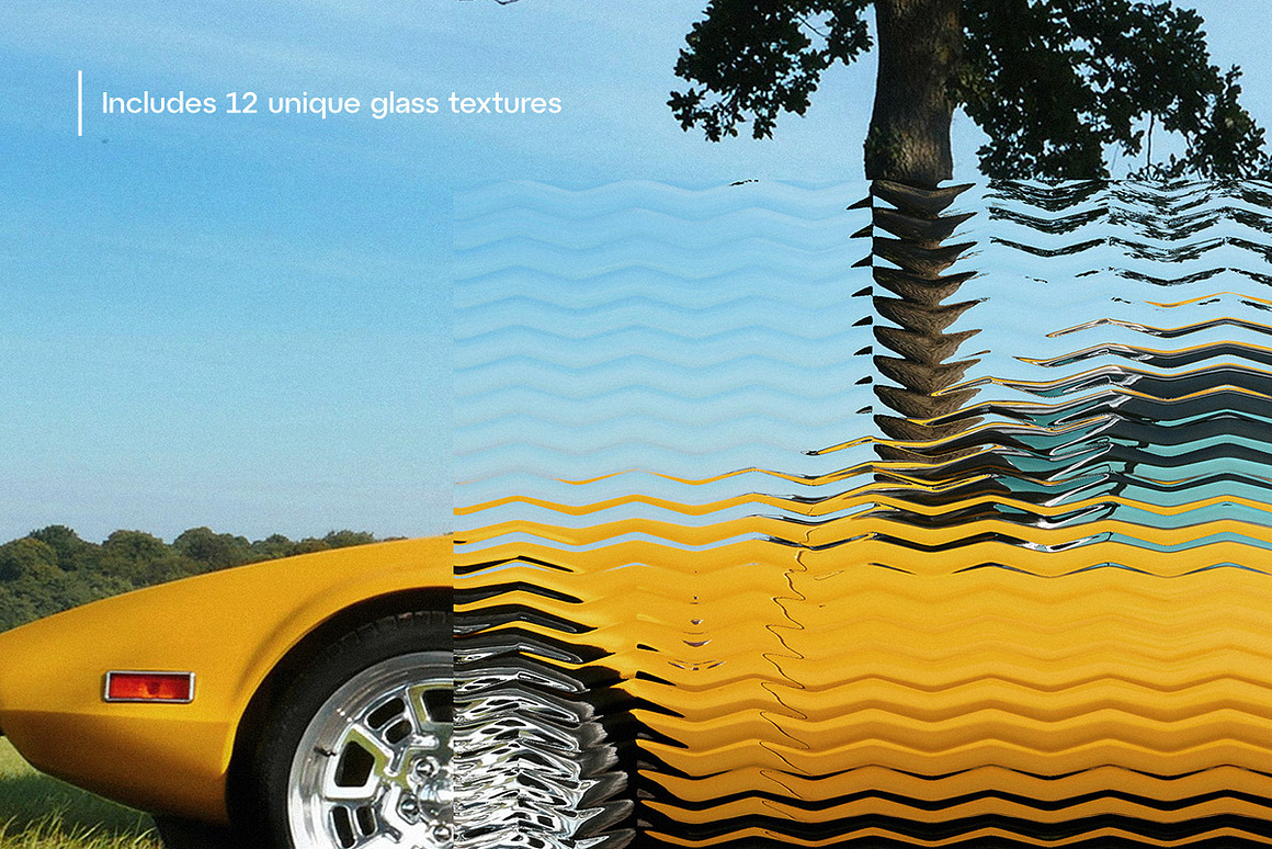 Refrakt - 12 Patterned Glass Effects, a Texture Graphic by Studio 2am (Photo 2 of 6)