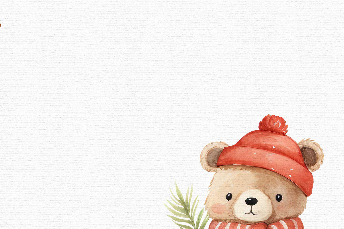 Watercolor Christmas Bear Clipart, an Illustration by Autumn Breeze (Photo 7 of 7)