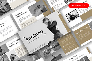 Santana – Fashion  PowerPoint, a Presentation Template by kreatifreya
