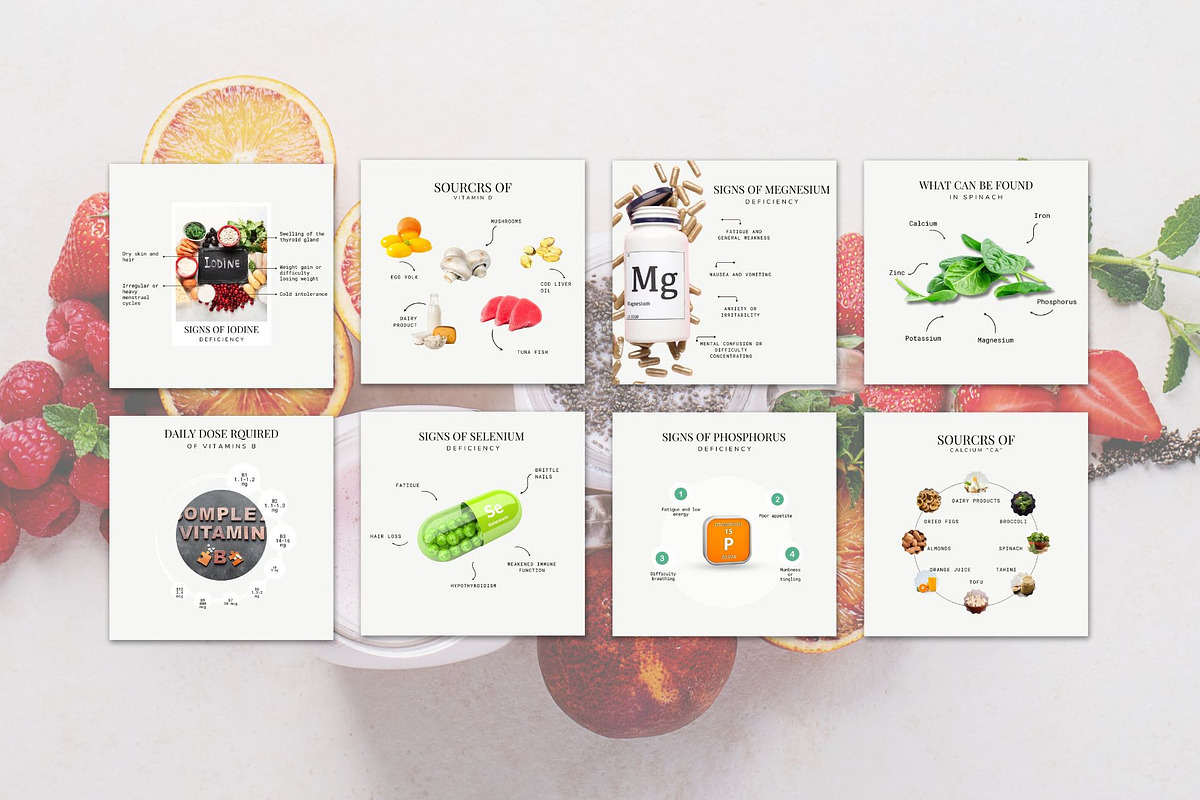 Nutrition Instagram Post Template, a Social Media Template by CreativeTempHub (Photo 1 of 7)