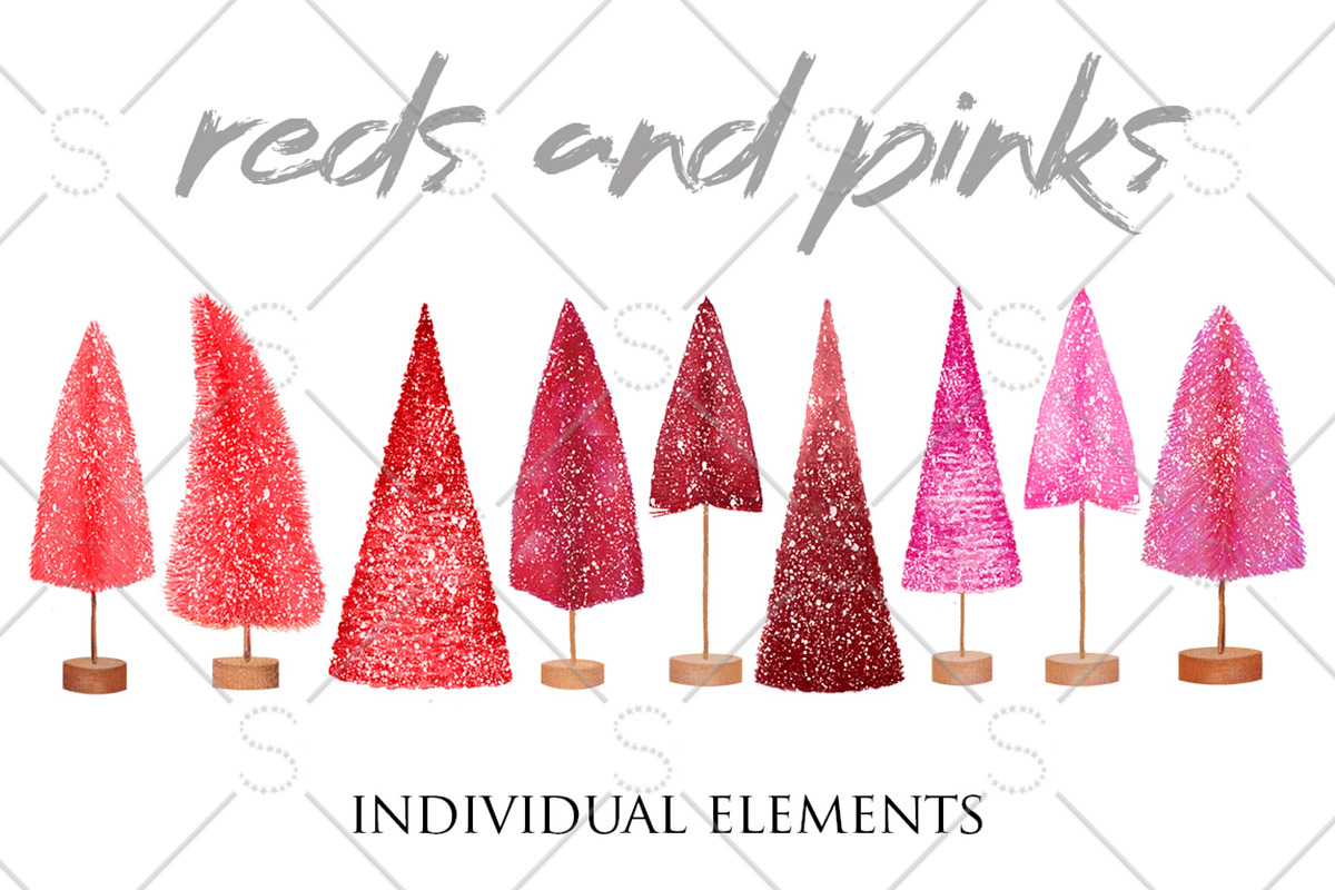 BOTTLEBRUSH CHRISTMAS TREES Pack, a Decorative Illustration by Dana Designs (Photo 4 of 9)