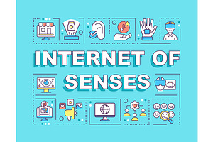 Internet of senses word banner, a Templates & Theme by IMG Visuals