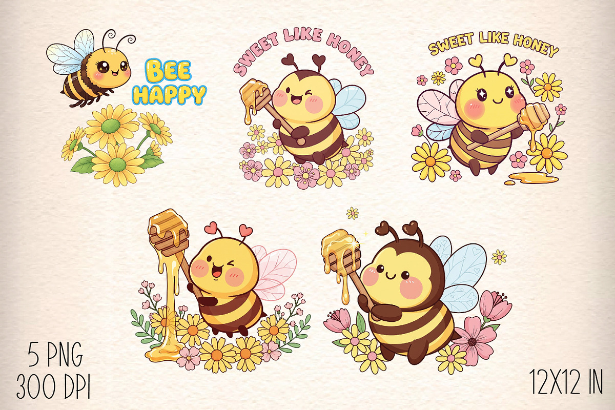 Bee Sweet Like Honey PNG, an Illustration by Daily.Designs (Photo 1 of 5)