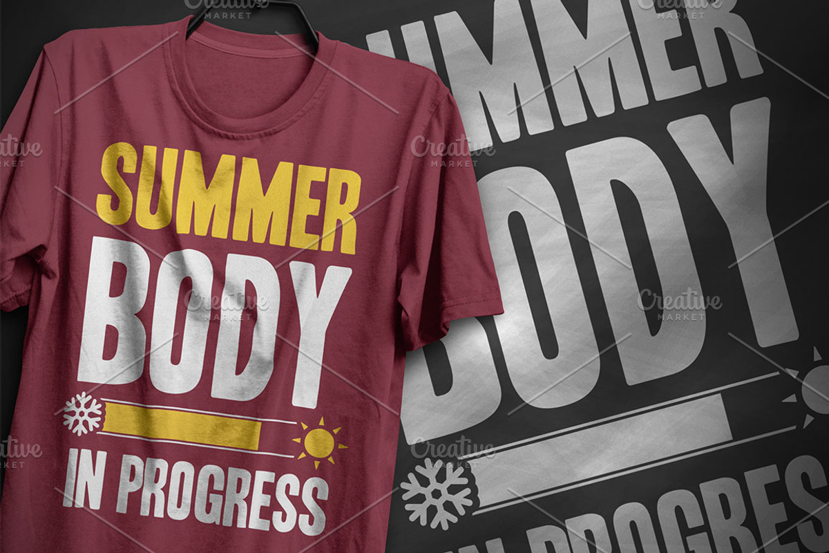 Summer body - T-Shirt Design, an Illustration by artnook (Photo 6 of 6)