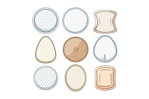 Reusable cotton breast pads for, an Object Illustration by pikepicture
