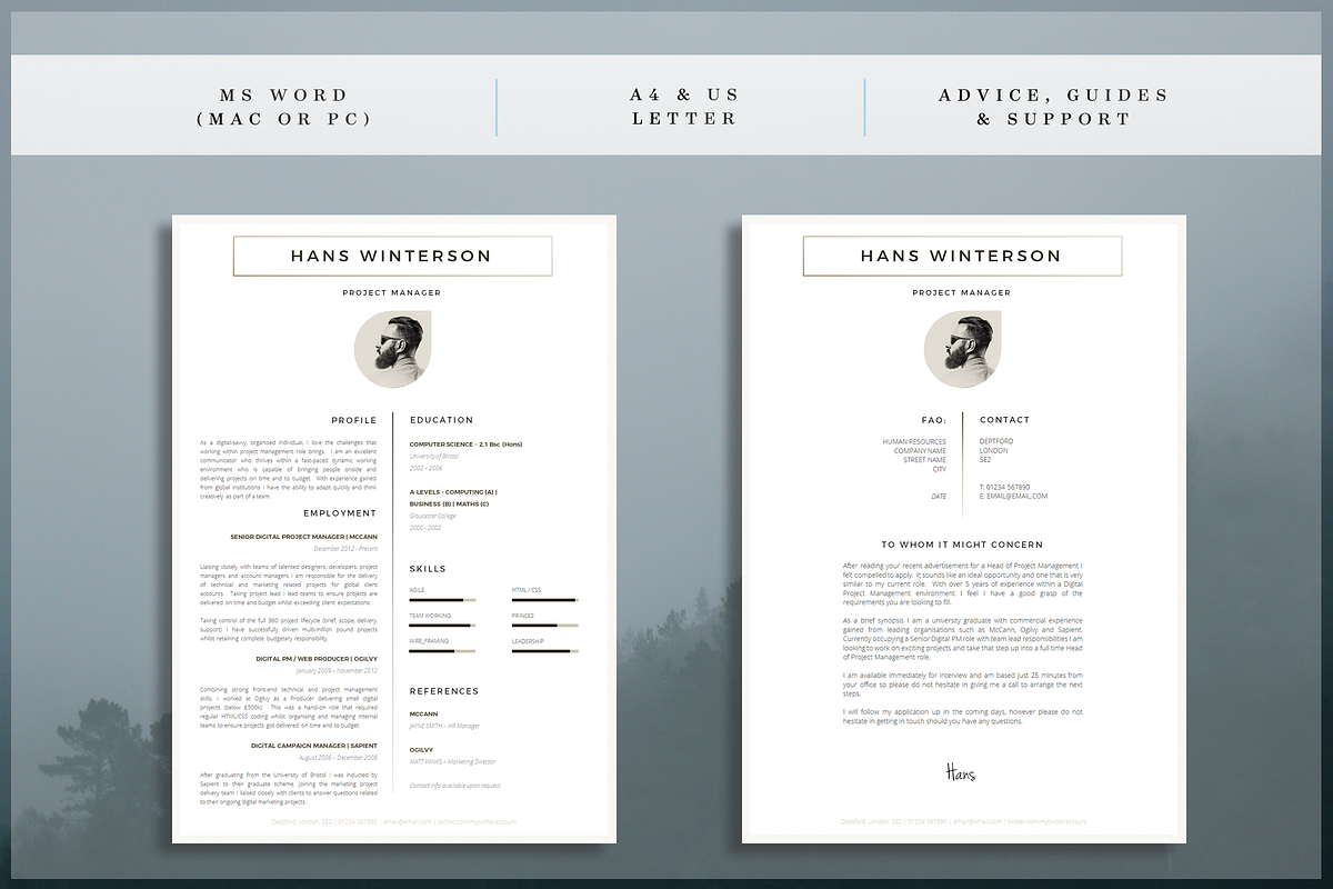 Resume Template / CV Template, a Resume Template by introDuice - CV / Resumes (Photo 2 of 6)