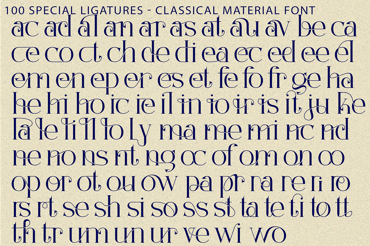 Classical Material CalligraphicSerif, a Serif Font by 177Studio (Photo 8 of 8)