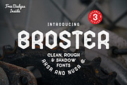 BROSTER Fonts + BONUS, a Sans Serif Font by Aksa & Nusa Co. (Thumbnail 1 of 7)