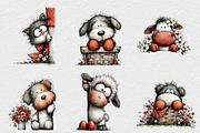 Spring Peeking Animal Clipart, an Illustration by DreamCafeArt (Thumbnail 3 of 6)