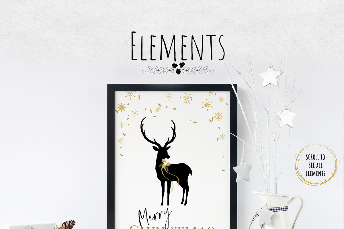 Black & Gold Christmas, a Seasonal Illustration by Maggie Stilwell Design (Photo 9 of 10)